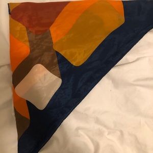 Vintage colour block square scarf